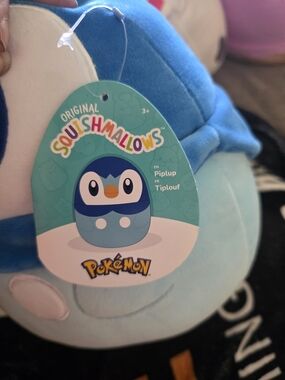 Squishmallows Pokémon Piplup Plush - light blue & royal blue